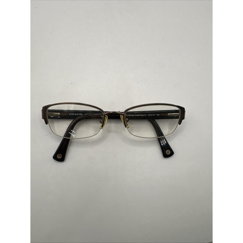 Coach HC5053 9182 Eyeglasses‎ Frames Brown Beige Half Rim 52-18-140 9603